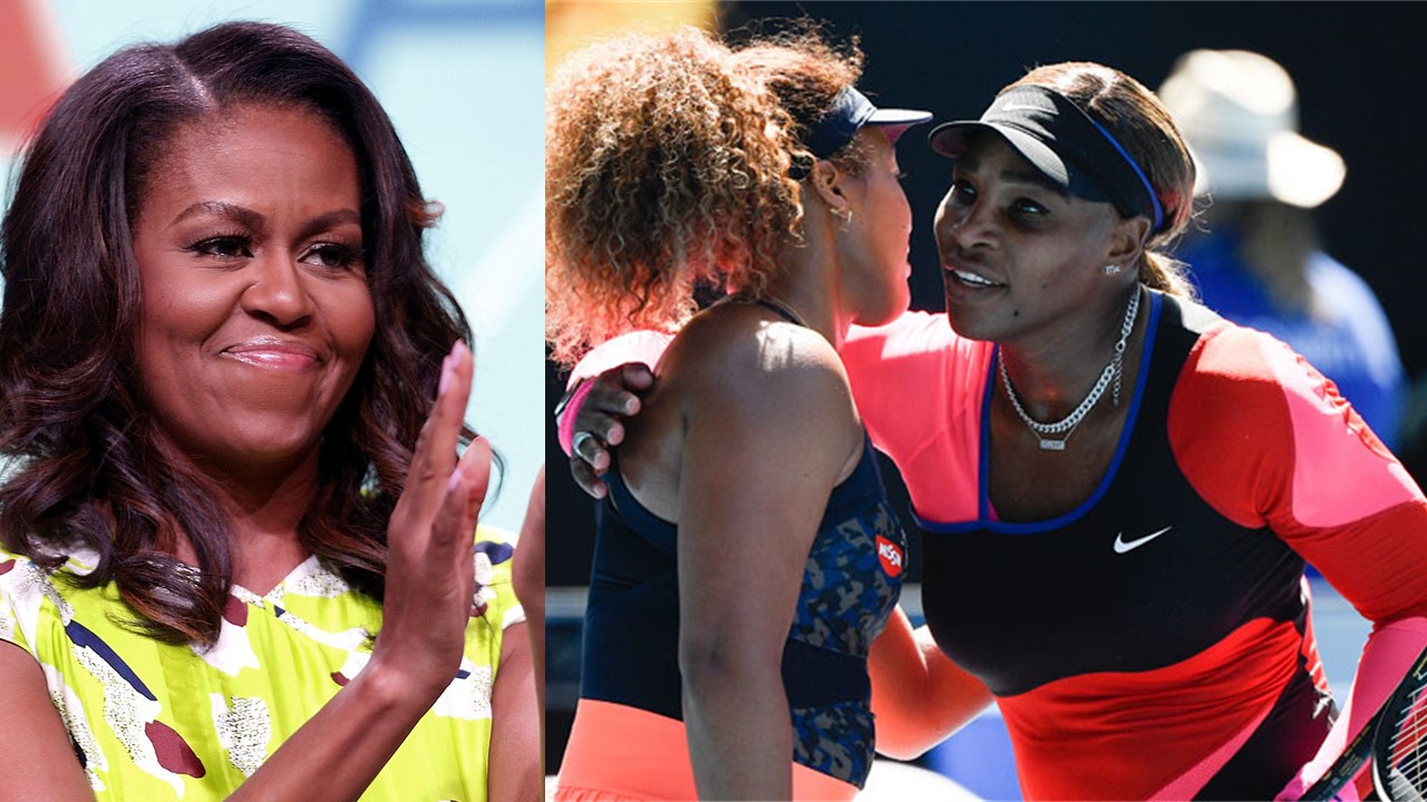 Naomi Osaka and Serena Williams receive an emotional message from Michelle Obama