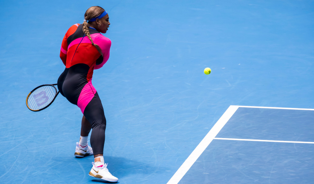 Serena Williams Goes Bespoke With One Legged Catsuit 
