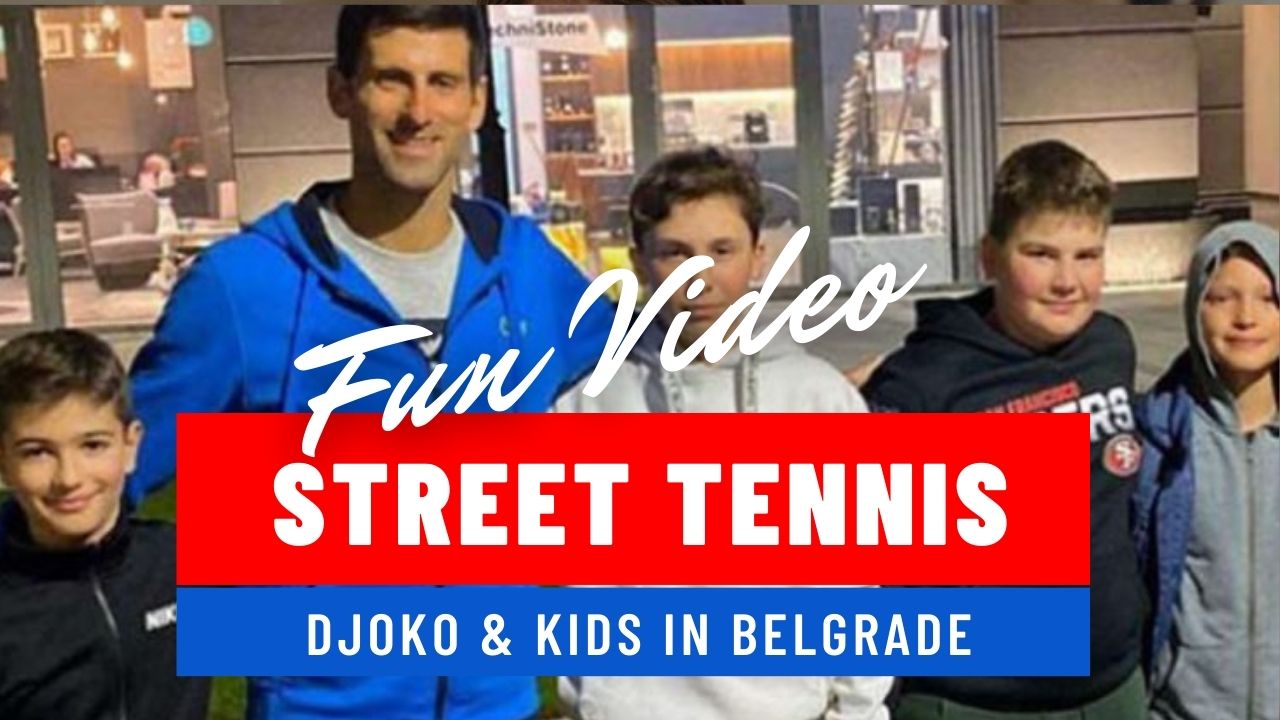 Novak Djokovic plays street tennis with kids back home on Christmas