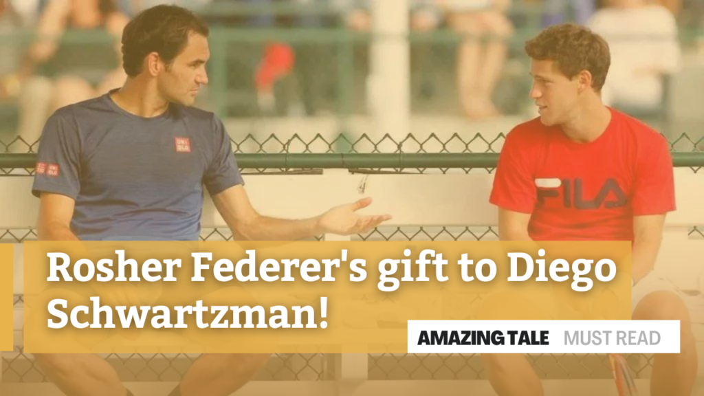 Rosher Federer's gift to Diego Schwartzman!